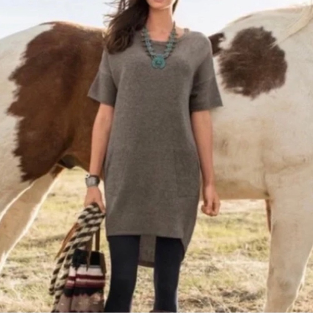 Sundance Merino Wool Sweater Dress Gray Size Small